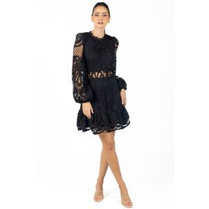 Miranda Black Lace Mini Dress